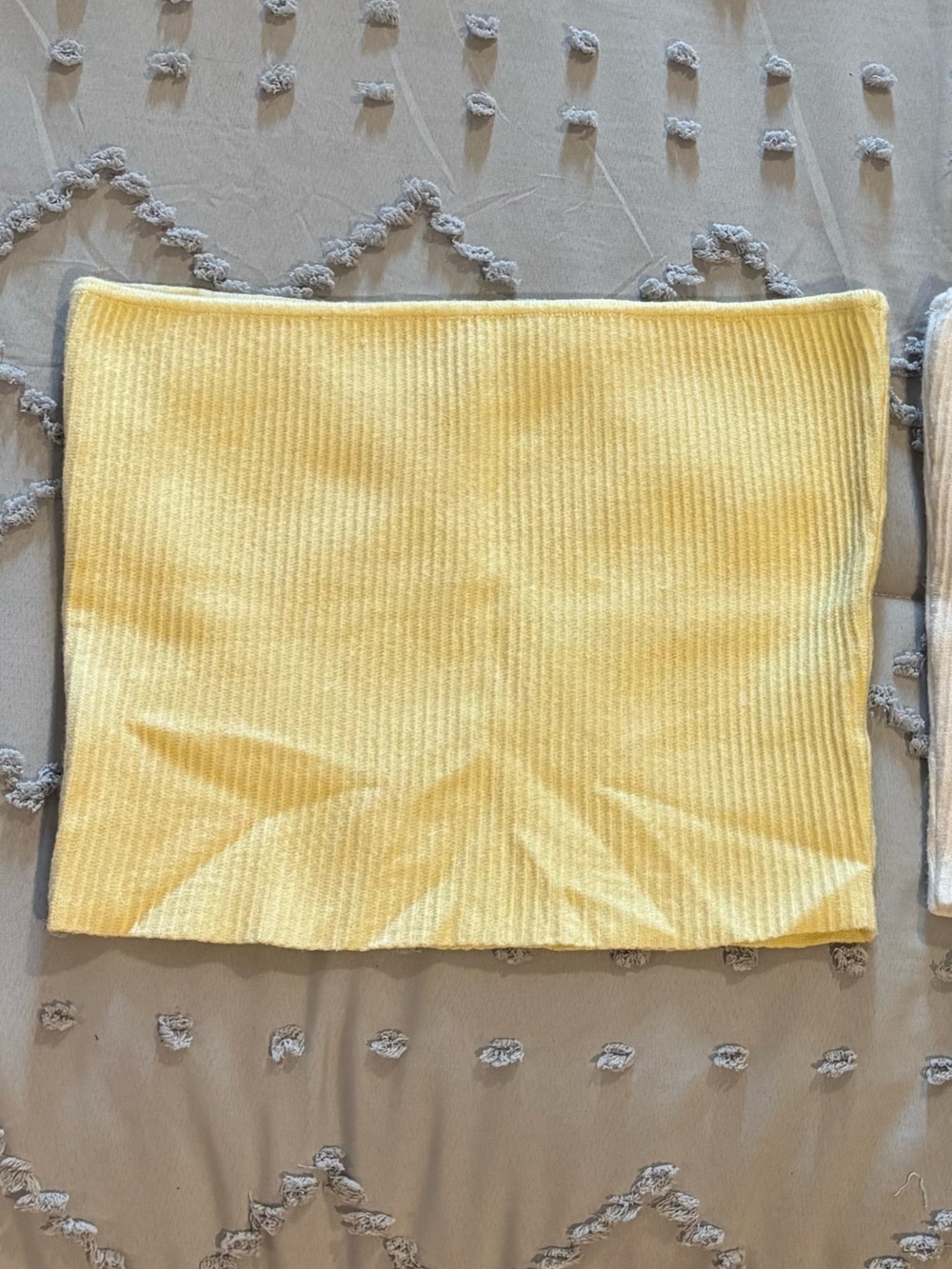 Pacsun Yellow and White Ribbed Tube Tops